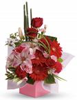 - The art of love. Take their breath away with this uniquely sculptural arrangement of lilies, gerberas and canes of bamboo-like