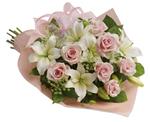 - Stunning in its simplicity, this innocent harmony of roses and lilies are a heartfelt way to send your very best.
