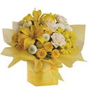 - As refreshing as lemon sherbet, this sunny array of flowers in a yellow gift box tied with a matching ribbon makes a perfect g