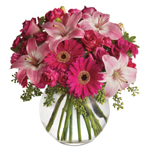 - Youthful. Graceful. Beautiful. Whether you want this gorgeous pink vase arrangement to say Happy Anniversary or Happy Any Day,