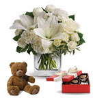 Wish upon a star, but seal the deal with the pure white perfection with chocolates & teddy