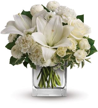 - Wish upon a star, but seal the deal with the pure white perfection of this luxurious cube arrangement. These fresh and fragran
