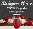 Our florist will design a stunning arrangement in our exclusive XOXO Keepsake vase - AU/NZ