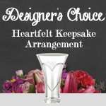 Our florist will design a stunning arrangement in our exclusive Heartfelt Keepsake vase AU/NZ