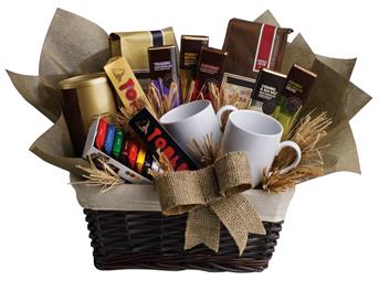 - When you want to send your thoughts in a grande way, send this basket filled with chocolate, tea and coffee. Nothings grander