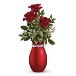 Its the thought that counts, but it counts a bit more when it is expressed with three gorgeous red roses in a lovely XOXO keeps