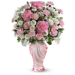 Hurray for pink! Celebrate your sweet one with this sentimental bouquet - a delightfully pink mix of pink and white blooms prese