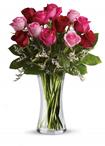 Show them how you really feel with this impressive arrangement of red and pink roses! Its a grand gesture guaranteed to make th