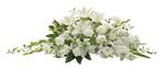 - The purity of this all-white casket spray creates an aura of serenity and peace. A beautifully memorable final farewell to a l