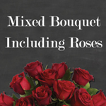 Mixed bouquet including roses