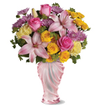 Impressionistic and impressive in our stunning Love glass vase